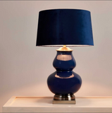 Double Gourd (Matisse) Table Lamp Base - Midnight Blue