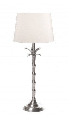 Small Bahama Palm Tree Table Lamp Base - Silver