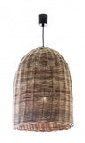 Wicker Bell Hanging Lamp - Small or Large