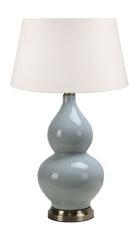 Double Gourd (Terrigal Vase) Table Lamp Base - Soft Blue