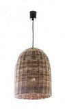 Wicker Bell Hanging Lamp - Small or Large
