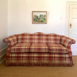 Fabulous vintage 3 seat scalloped custom made Sofa