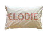Pillowslip personalised with a name appliqué - Liberty Lawn