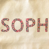 Tote Bag Personalised - Liberty Print Name Appliqué