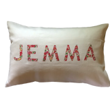 Pillowslip personalised with a name appliqué - Liberty Lawn