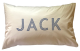 Pillowcase Personalised with a Name Appliqué - Stripes Spots or Checks