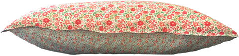 Liberty Pillowslip, Reversible - Danjo A (red & green) + Eloise B (aqua)