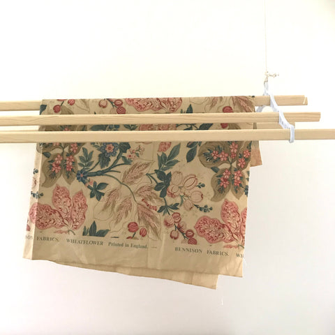 A remnant piece of Bennison linen "Wheat Flower" fabric