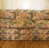 Beautiful vintage Bennison linen upholstered 3 seater sofa