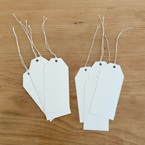 Gift Tags, set of 8 - White