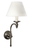 Soho Curved Sconce Base - Antique Silver