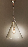Gadsden Glass Hanging Lamp in Silver - Small, Medium or Large