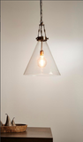 Gadsden Glass Hanging Lamp in Silver - Small, Medium or Large