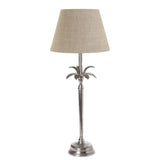 Casablanca Palm Tree Table Lamp Base Antique Silver