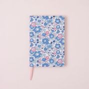 Liberty lawn covered A5 notebook - Betsy B (Blue & Coral)