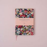 Liberty lawn covered A5 notebook - Thorpe C (Multicoloured on Navy )